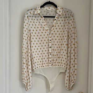 Free People Body Suite Blouse